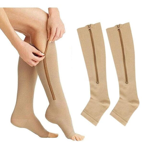 Bas de Compression Anti-Varices et Anti-Gonflements avec Fermeture Éclair Roupas (Meias 1) Mascato Shop