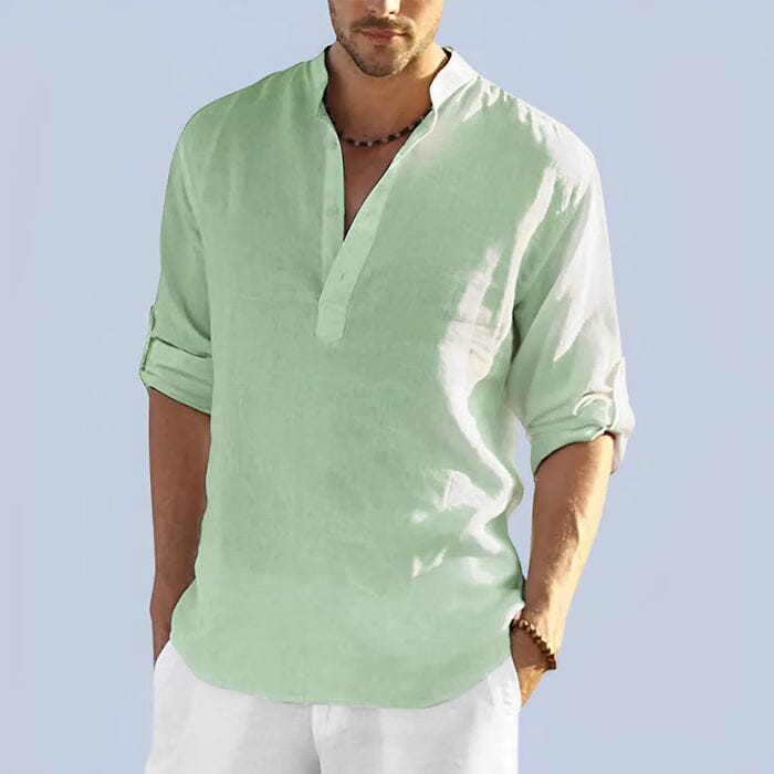 Chemise Homme Style Bataan Panama Roupas (Camisa Masculina 1) Mascato Shop P Vert