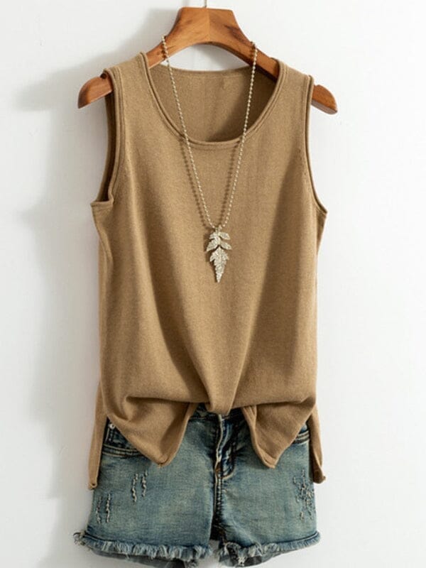 Débardeur Alana Roupas (Regata Feminina 1) Mascato Shop Caramel M (38-40)