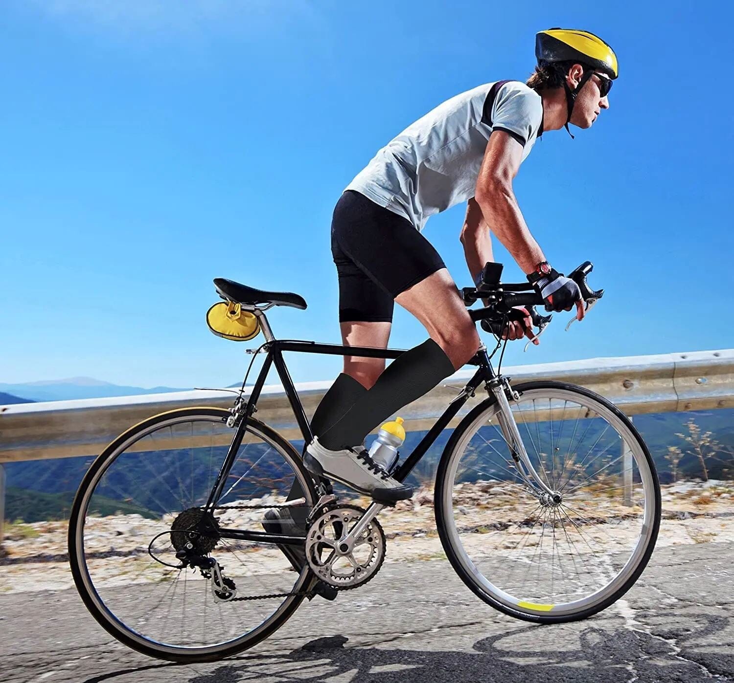 Kit de 3 Paires de Chaussettes de Compression 20-30 mmHg - Noires FEMININO - SAUDE - MEIA DE COMPRESSAO PRETA Mascato Shop