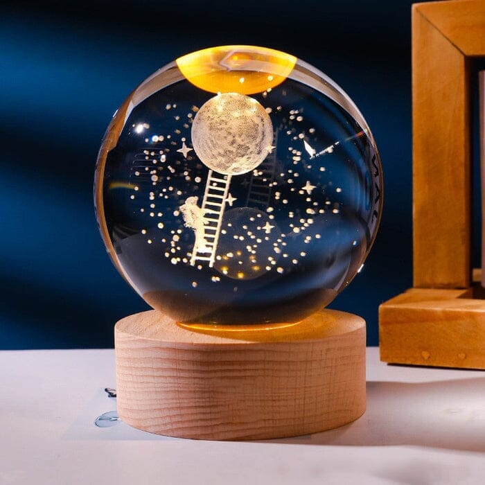 Lampe Décorative Spatiale 3D - Cosmic Glow Casa (Luminária 2) Mascato Shop Astronaute sur la Lune Lumière Jaune