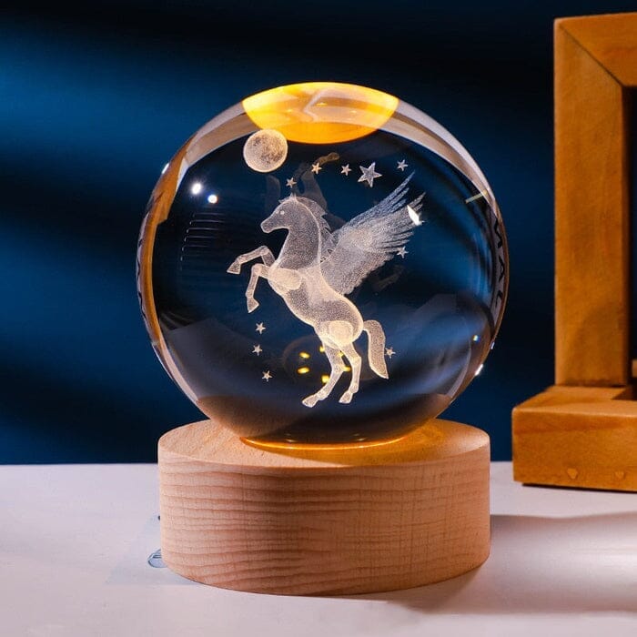 Lampe Décorative Spatiale 3D - Cosmic Glow Casa (Luminária 2) Mascato Shop Chevaux Lumière Jaune