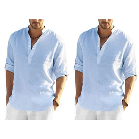 Chemise Homme Style Bataan Panama [ACHETEZ 1, RECEVEZ 2] Roupas (Camisa Masculina 2) Mascato Shop P Bleu/Bleu 