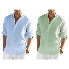 Chemise Homme Style Bataan Panama [ACHETEZ 1, RECEVEZ 2] Roupas (Camisa Masculina 2) Mascato Shop P Bleu/Vert 