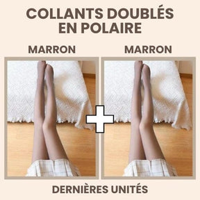 Collant Polaire Effet Transparent - 1 ACHETÉ, 1 OFFERT Meia feminina 1 Mascato Shop 1x Marron + 1x Marron 220g (Protection jusqu'à -10°C) Unique (Convient du XS au XL)