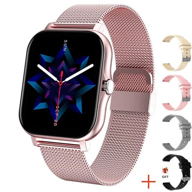 Montre Connectée Multifonction Premium avec 4 Bracelets Supplémentaires Eletrônicos (Smartwatches 2) Mascato Shop Rose + 4 Bracelets Offerts 